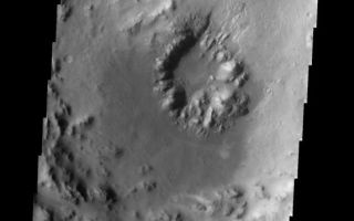 <h1>PIA08730:  Pit Crater</h1><div class="PIA08730" lang="en" style="width:573px;text-align:left;margin:auto;background-color:#000;padding:10px;max-height:150px;overflow:auto;"><p><a href="/figures/PIA08730_fig1.jpg"></a><br><b>Context image for PIA08730<br />Pit Crater</b></p><p>This crater with a central pit is located in Arabia Terra.</p><p>Image information: VIS instrument. Latitude 16.7N, Longitude 350.0E. 18 meter/pixel resolution.</p><p>Please see the <a href="http://themis.asu.edu/terms" target="_blank">THEMIS Data Citation Note</a> for details on crediting THEMIS images.</p><p>Note: this THEMIS visual image has not been radiometrically nor geometrically calibrated for this preliminary release. An empirical correction has been performed to remove instrumental effects. A linear shift has been applied in the cross-track and down-track direction to approximate spacecraft and planetary motion. Fully calibrated and geometrically projected images will be released through the Planetary Data System in accordance with Project policies at a later time.</p><p>NASA's Jet Propulsion Laboratory manages the 2001 Mars Odyssey mission for NASA's Office of Space Science, Washington, D.C. The Thermal Emission Imaging System (THEMIS) was developed by Arizona State University, Tempe, in collaboration with Raytheon Santa Barbara Remote Sensing. The THEMIS investigation is led by Dr. Philip Christensen at Arizona State University. Lockheed Martin Astronautics, Denver, is the prime contractor for the Odyssey project, and developed and built the orbiter. Mission operations are conducted jointly from Lockheed Martin and from JPL, a division of the California Institute of Technology in Pasadena.</p><br /><br /><a href="http://photojournal.jpl.nasa.gov/catalog/PIA08730" onclick="window.open(this.href); return false;" title="Voir l'image 	 PIA08730:  Pit Crater	  sur le site de la NASA">Voir l'image 	 PIA08730:  Pit Crater	  sur le site de la NASA.</a></div>